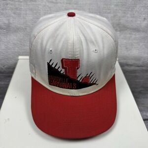 Louisville Cardinals Hat‎ Mens Snapback White NCAA College Vtg 90s Signature